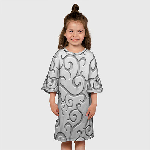 Детское платье Ажурный орнамент на поверхности металла / 3D-принт – фото 3