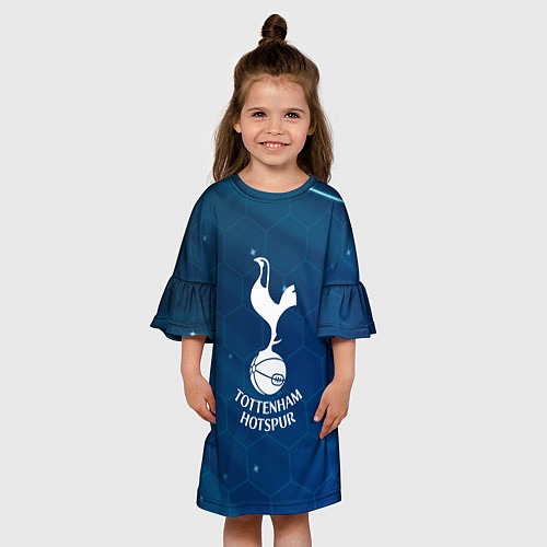 Детское платье Tottenham hotspur Соты абстракция / 3D-принт – фото 3