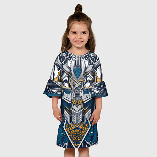 Детское платье Узорный робот / 3D-принт – фото 3