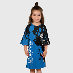 Платье клеш для девочки Liverpool Краска, цвет: 3D-принт — фото 2