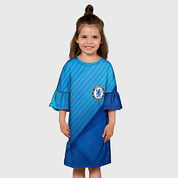 Платье клеш для девочки Chelsea Абстракция, цвет: 3D-принт — фото 2