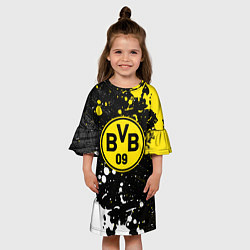 Платье клеш для девочки Borussia Краска, цвет: 3D-принт — фото 2