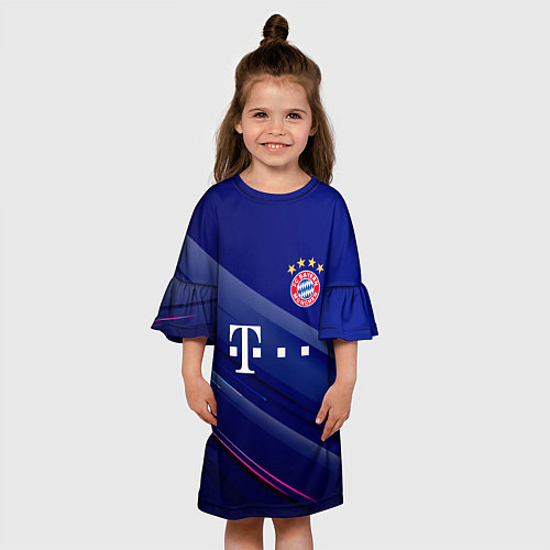 Детское платье Bayern munchen Абстракция / 3D-принт – фото 3