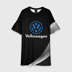 Платье клеш для девочки Volkswagen абстракция, цвет: 3D-принт