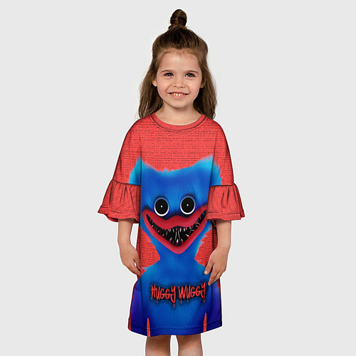 Детское платье Хаги Ваги на красном фоне / 3D-принт – фото 3
