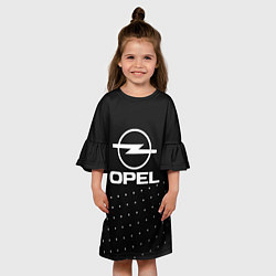 Платье клеш для девочки Opel Абстракция кружочки, цвет: 3D-принт — фото 2