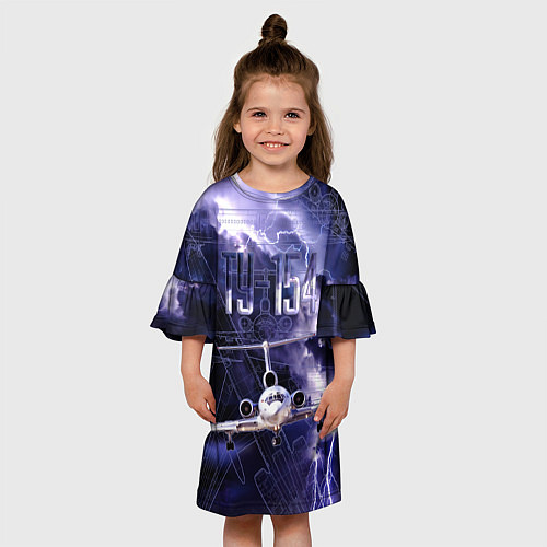 Детское платье Ту-154 Ночные полет / 3D-принт – фото 3