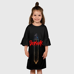 Платье клеш для девочки Берсерк Меч, цвет: 3D-принт — фото 2