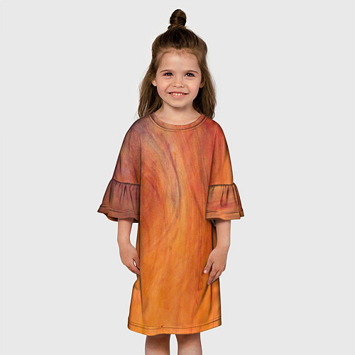 Детское платье Огненно-оранжевая поверхность / 3D-принт – фото 3