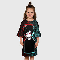 Платье клеш для девочки Аниме парень Ketsu-кун, цвет: 3D-принт — фото 2