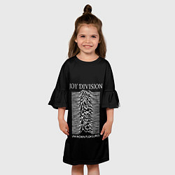 Платье клеш для девочки Joy Division - unknown pleasures, цвет: 3D-принт — фото 2