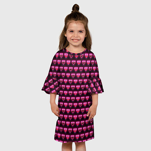 Детское платье Poppy Playtime - Kissy Missy Pattern - Huggy Wuggy / 3D-принт – фото 3