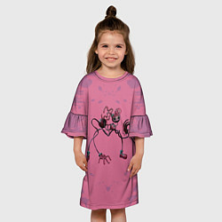 Платье клеш для девочки Mommy long legs - Poppy Playtime, цвет: 3D-принт — фото 2