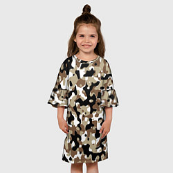Платье клеш для девочки Камуфляж Open Terrain, цвет: 3D-принт — фото 2