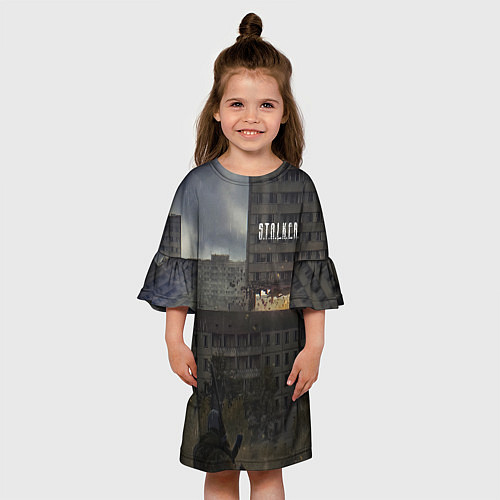 Детское платье STALKER Многоэтажка В Воздухе / 3D-принт – фото 3