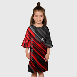 Платье клеш для девочки Citroёn - sport, цвет: 3D-принт — фото 2