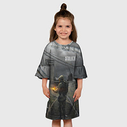 Платье клеш для девочки STALKER Одиночка Идёт Во Время Шторма, цвет: 3D-принт — фото 2