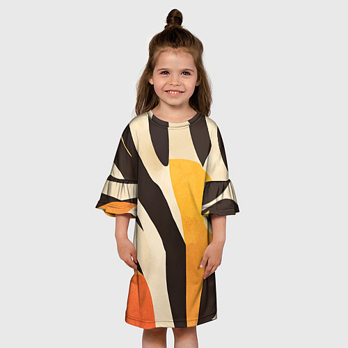 Детское платье Сафари узоры / 3D-принт – фото 3