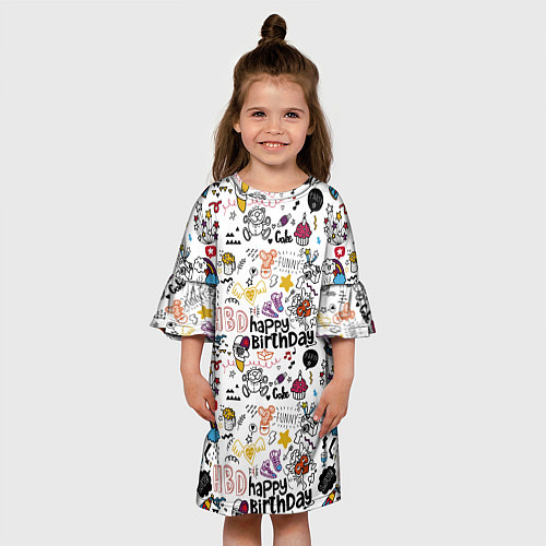 Детское платье Funny holiday / 3D-принт – фото 3