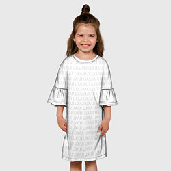 Платье клеш для девочки UXUI white, цвет: 3D-принт — фото 2