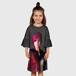 Платье клеш для девочки Аркейн - Вай League of Legends, цвет: 3D-принт — фото 2