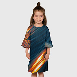 Платье клеш для девочки Раскаленная гладь, цвет: 3D-принт — фото 2