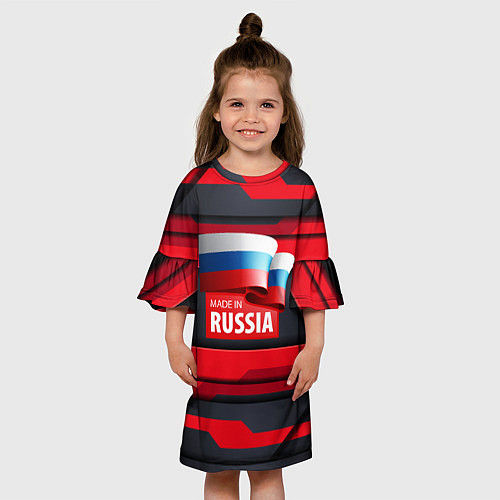 Детское платье Red & Black - Russia / 3D-принт – фото 3