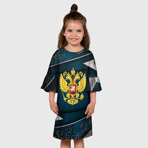 Детское платье Russia - dark abstract / 3D-принт – фото 3