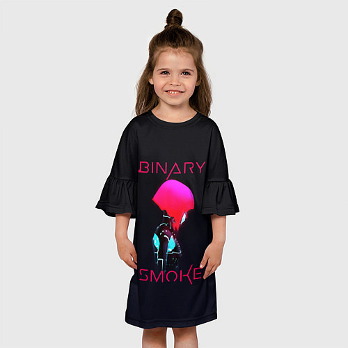 Детское платье Binary Smoke / 3D-принт – фото 3