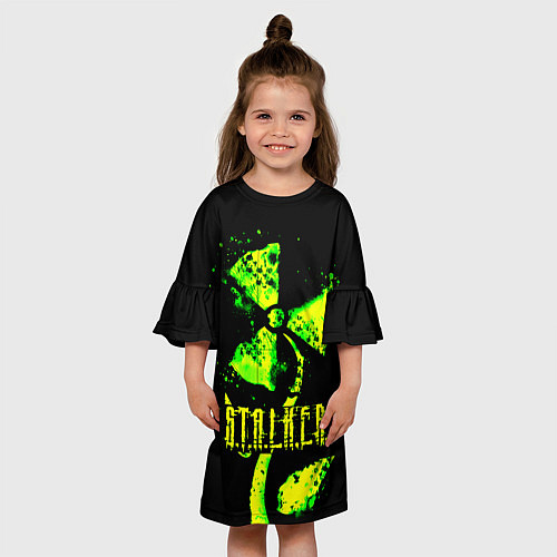 Детское платье Stalker neon flower / 3D-принт – фото 3