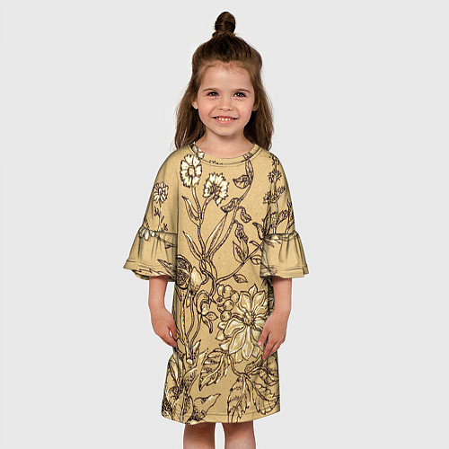 Детское платье Флора рисунок / 3D-принт – фото 3