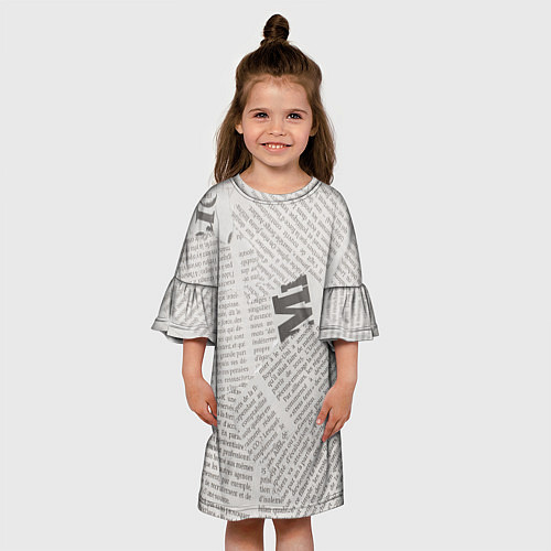 Детское платье Белая газета / 3D-принт – фото 3