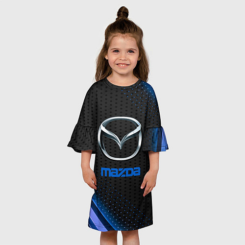 Детское платье Mazda Абстракция карбон / 3D-принт – фото 3
