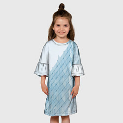 Платье клеш для девочки Абстрактный стеклянный мир, цвет: 3D-принт — фото 2