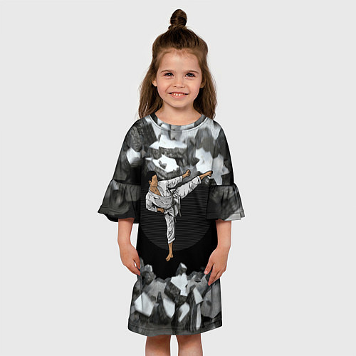 Детское платье Боевые искусства - каратист / 3D-принт – фото 3