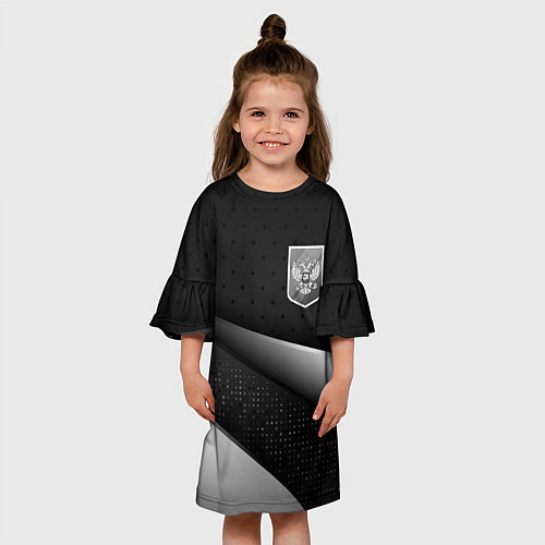 Детское платье Russia - black & white / 3D-принт – фото 3