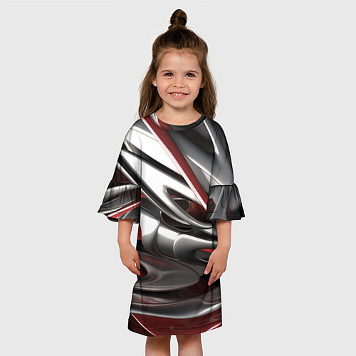 Детское платье Блестящие фигуры / 3D-принт – фото 3