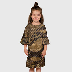 Платье клеш для девочки Кожа питона - fashion 2028, цвет: 3D-принт — фото 2