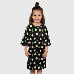 Платье клеш для девочки Пельмени с лавровым листом и перцем, набор, цвет: 3D-принт — фото 2