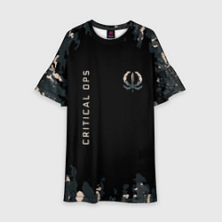 Платье клеш для девочки Critical ops Камуфляж, цвет: 3D-принт