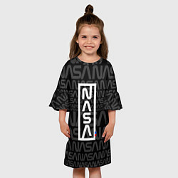 Платье клеш для девочки Nasa паттерн, цвет: 3D-принт — фото 2