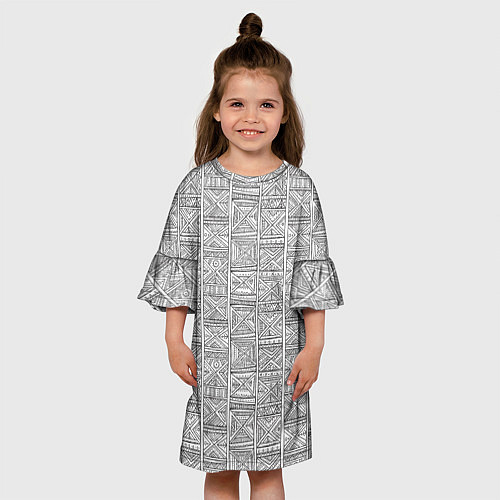 Детское платье Орнамент треугольник / 3D-принт – фото 3