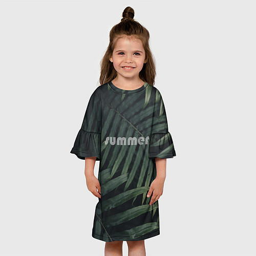 Детское платье Летний папоротник / 3D-принт – фото 3