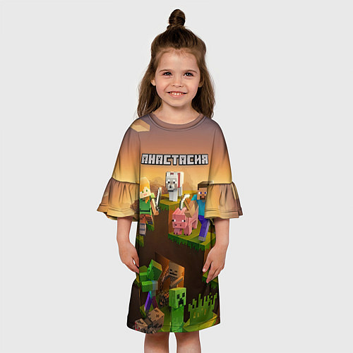 Детское платье Анастасия Minecraft / 3D-принт – фото 3