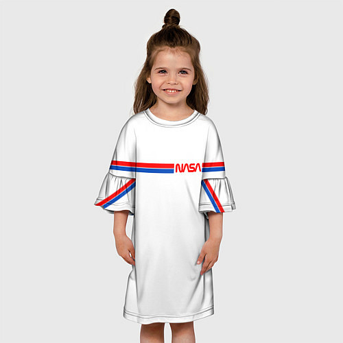 Детское платье Nasa - полосы / 3D-принт – фото 3