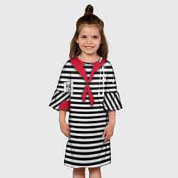 Платье клеш для девочки Костюм Разбойник -новогодний карнавальный, цвет: 3D-принт — фото 2