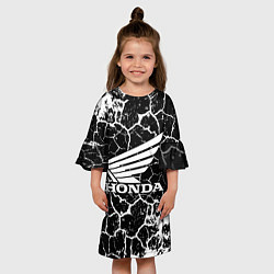 Платье клеш для девочки Honda logo арт, цвет: 3D-принт — фото 2