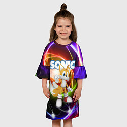 Платье клеш для девочки Майлз Тейлз Прауэр - Sonic - Видеоигра, цвет: 3D-принт — фото 2