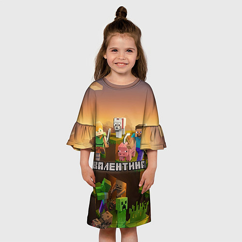 Детское платье Валентина Minecraft / 3D-принт – фото 3