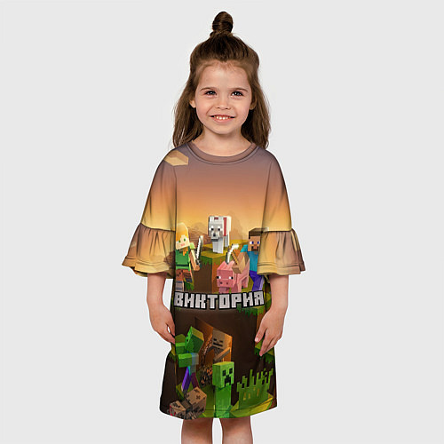 Детское платье Виктория Minecraft / 3D-принт – фото 3